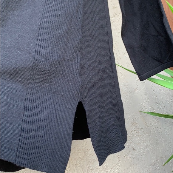 Style & Co Lace up Tunic Sweater Top Black - Picture 4 of 5